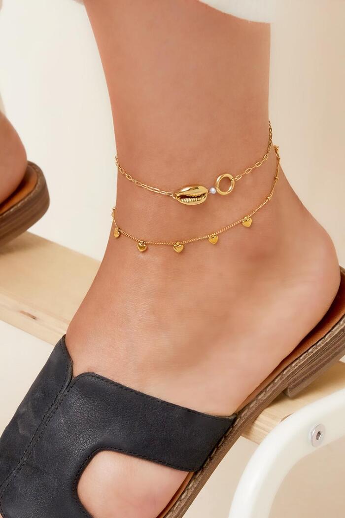 Shell anklet - Beach collection Silver Stainless Steel Picture2